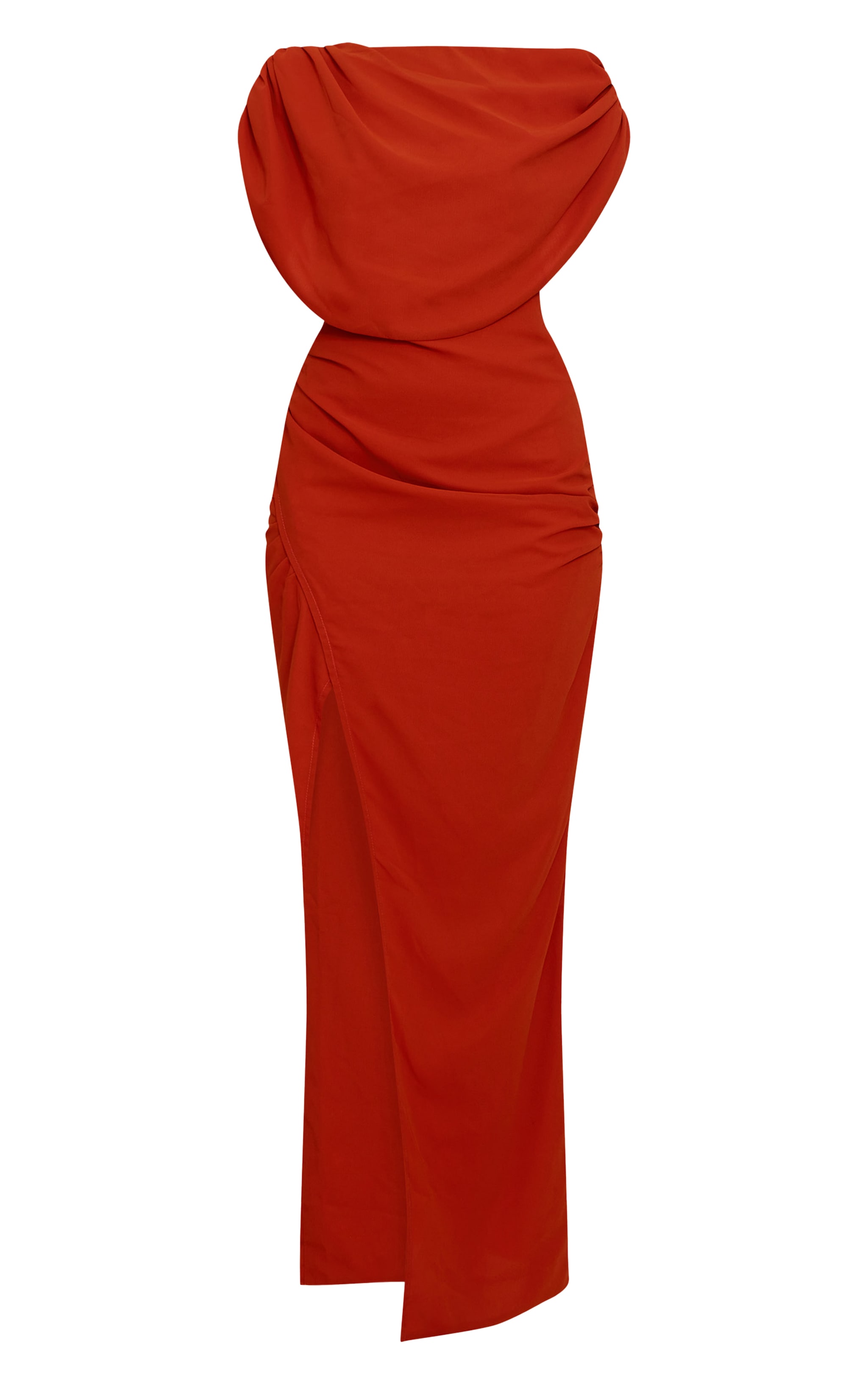 Rust Chiffon Maxi Dress image 5