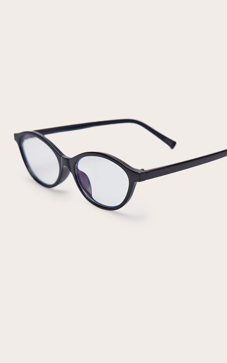 Black Skinny Oval Blue Light Readers image 4
