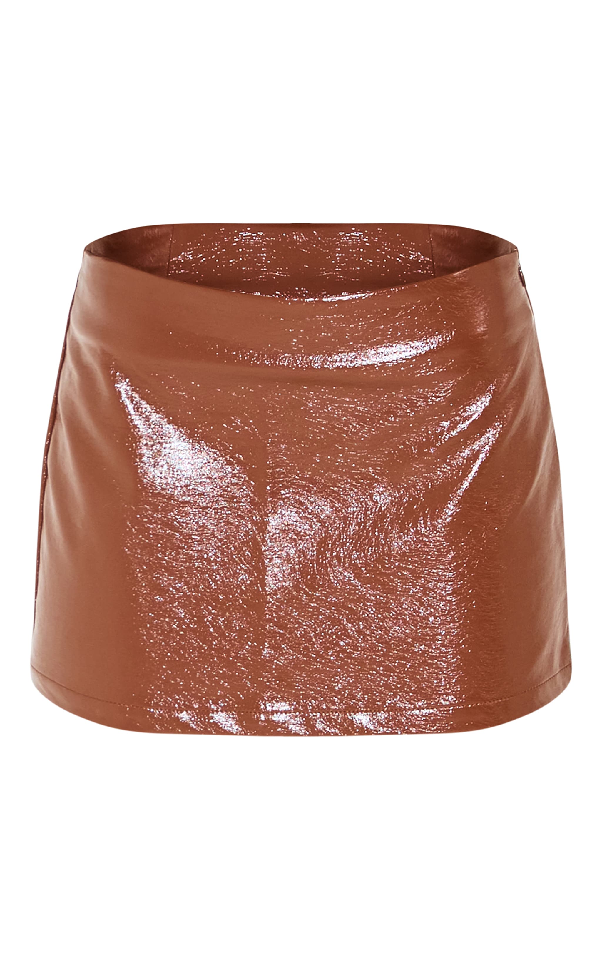 Chocolate Faux Leather Mini Skirt image 6