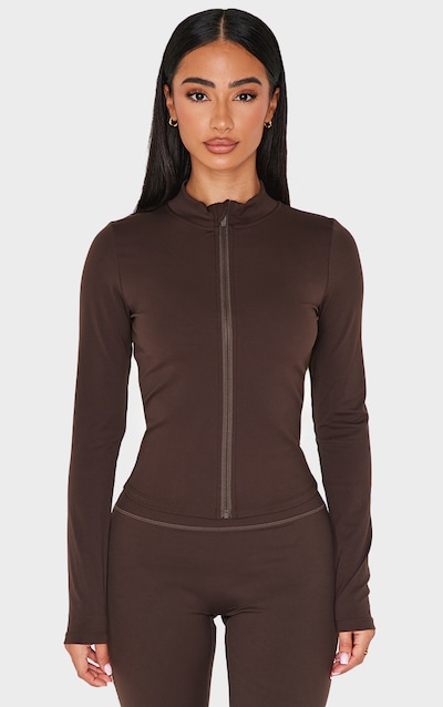 Petite Espresso Basic Sculpt Jacket