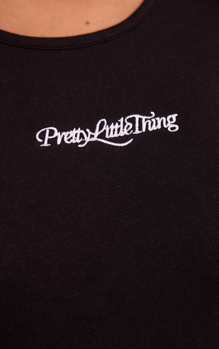 Petite Black Prettylittlething Short Sleeve Bodysuit image 4