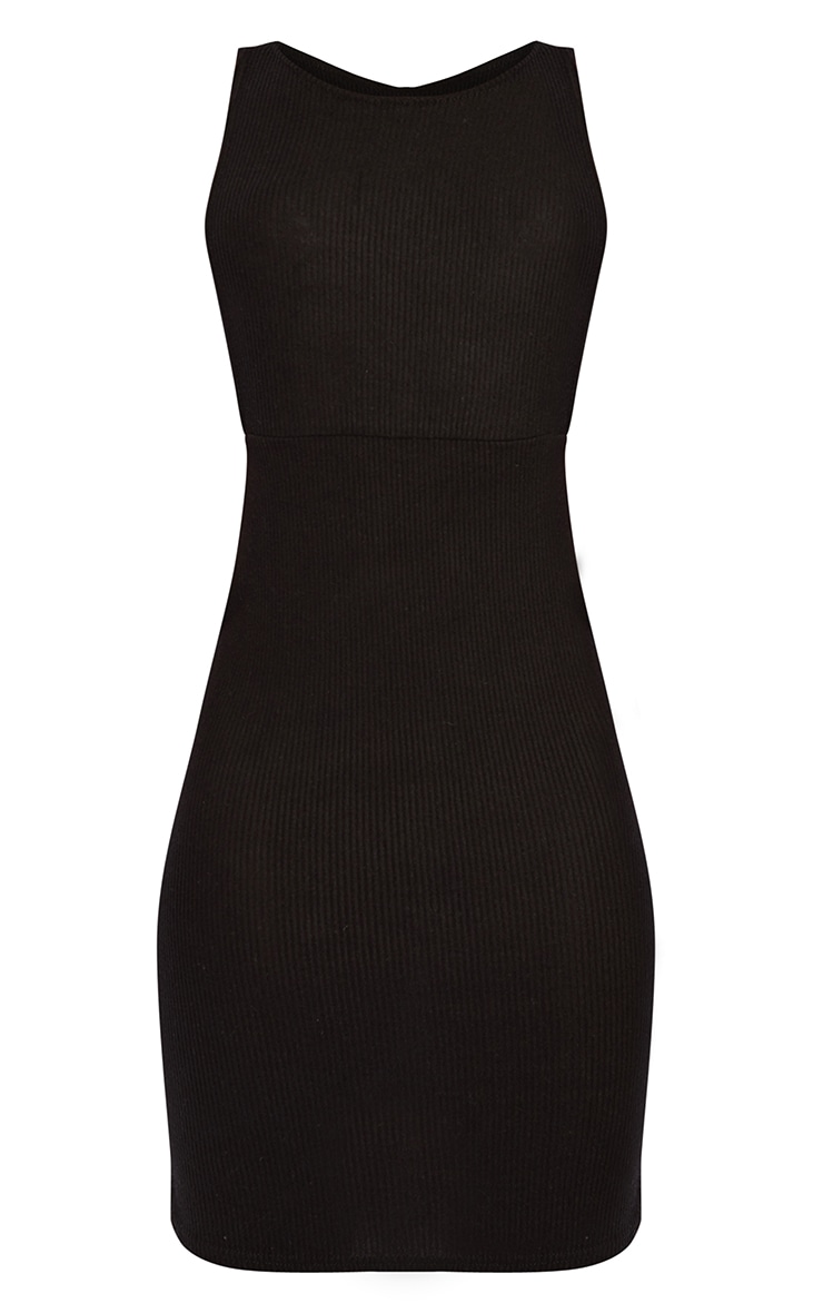 Tall - Robe mi-longue noire ouverte sur les c?�t?�s | PrettyLittleThing FR