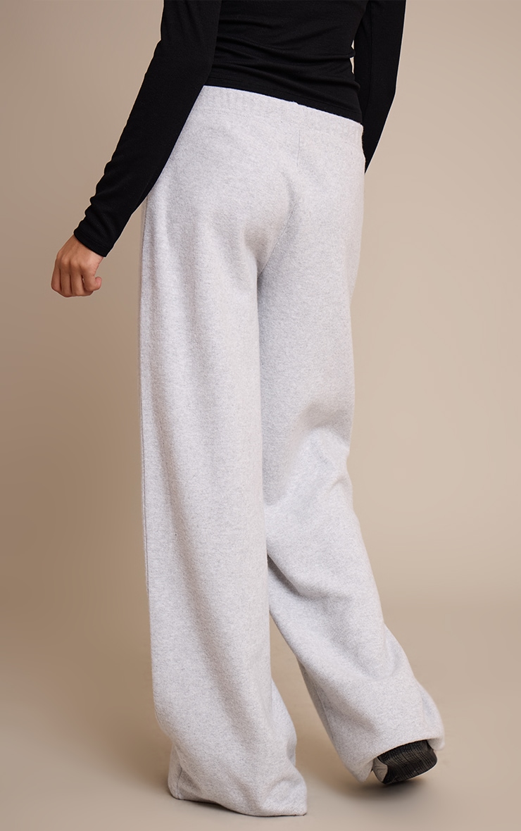 Grey Heavy Rib Wide Leg Pant image 3