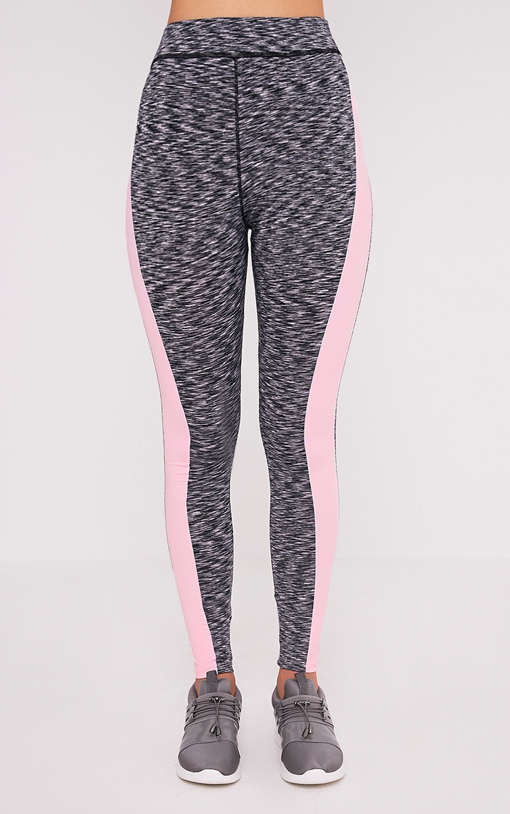 Nisha Baby Pink Side Panel Gym Leggings Active PrettylittleThing
