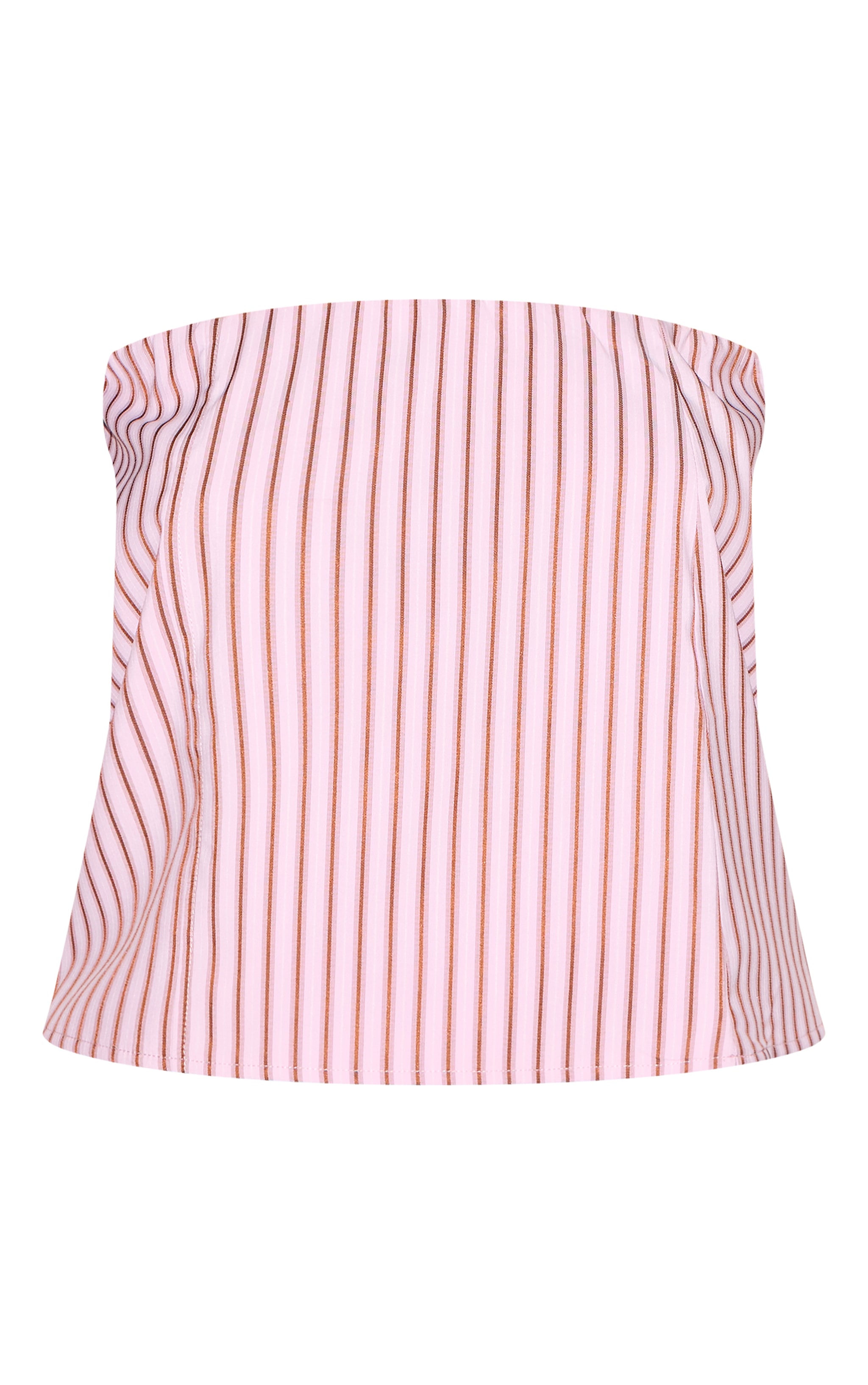Top bustier droit rose bonbon à rayures image 5