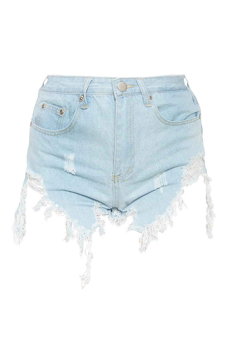 light colored jean shorts