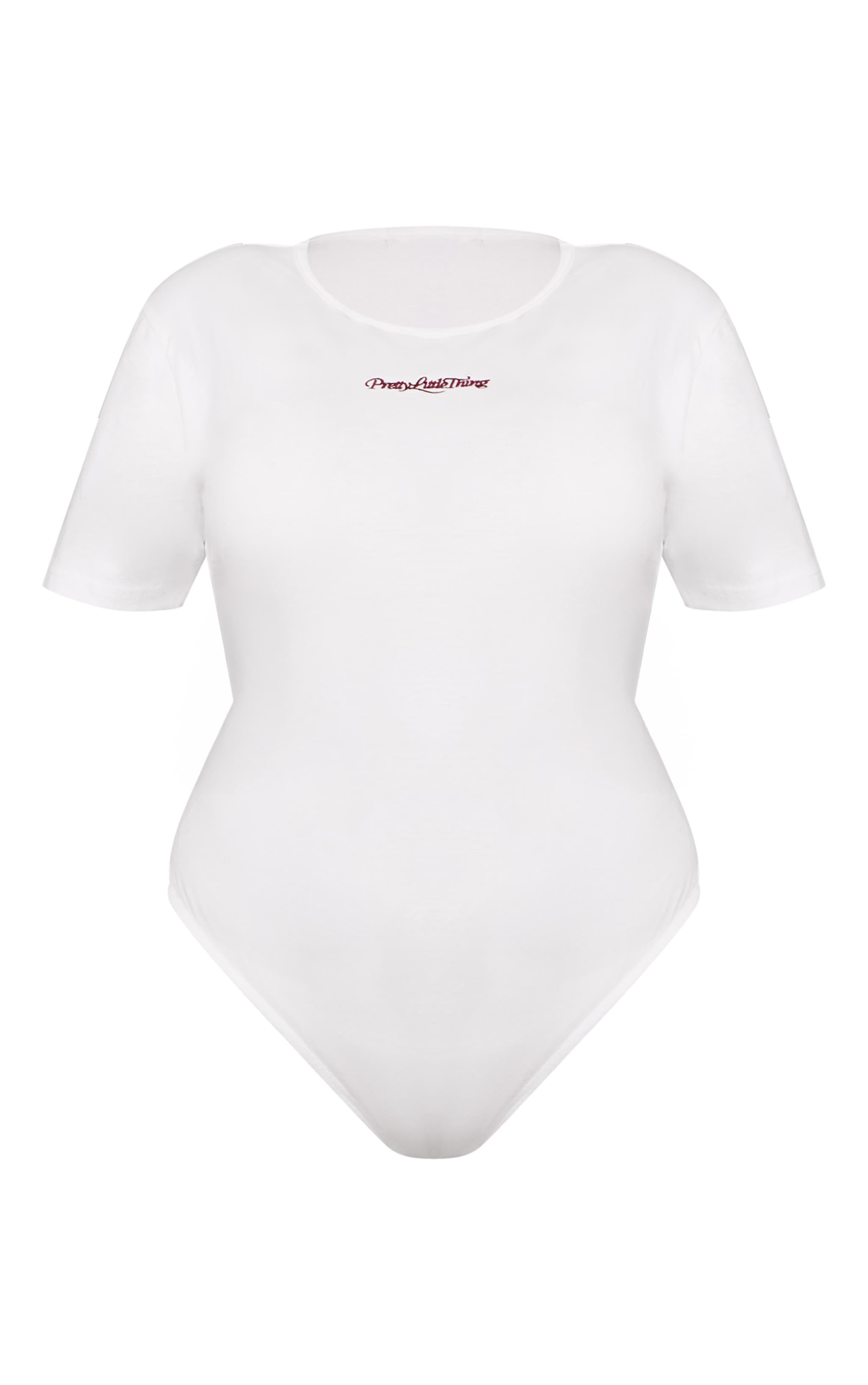 Plus Cream Prettylittlething Short Sleeve Bodysuit image 5