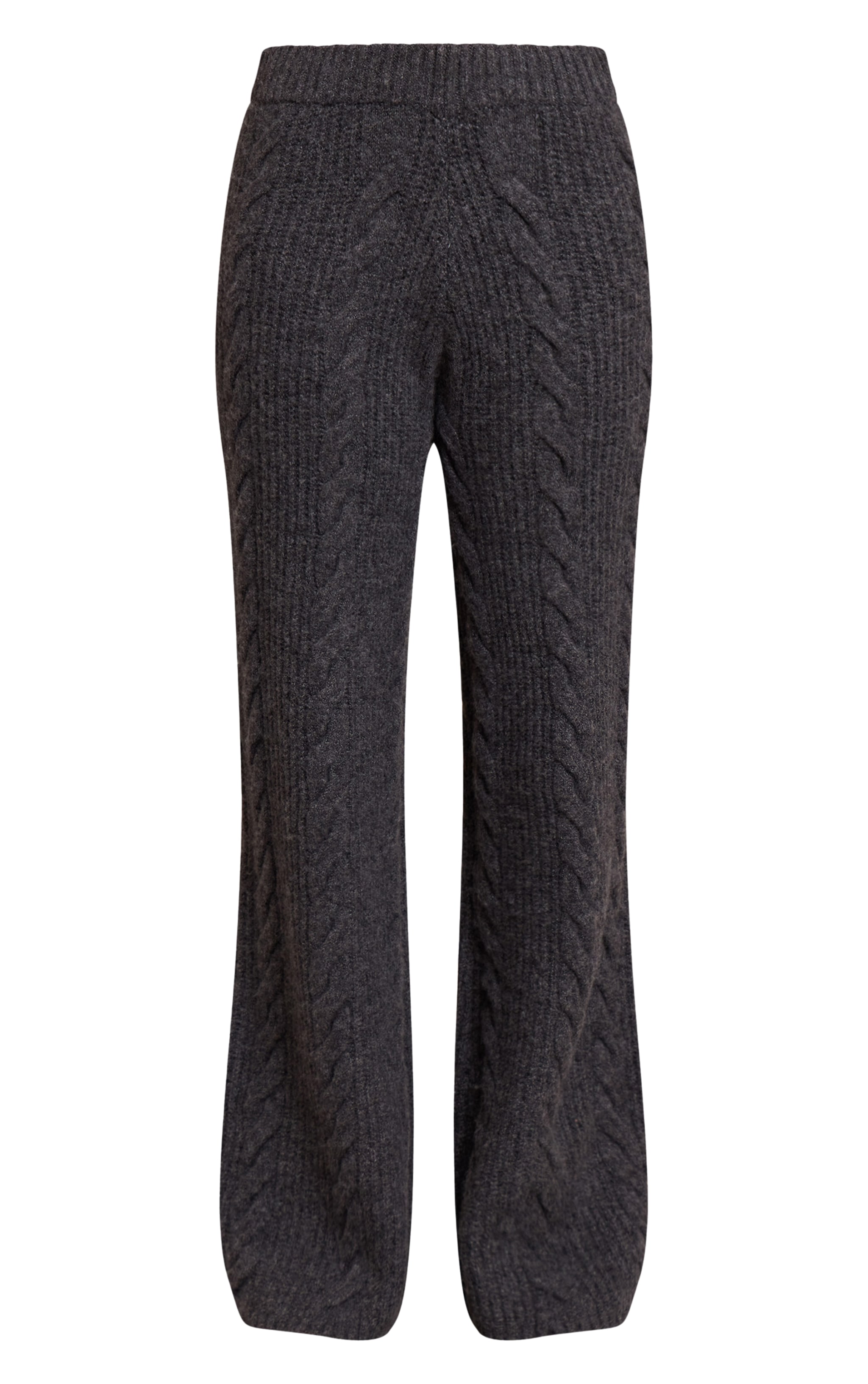 Pantalon en maille tricot torsadée gris anthracite image 5