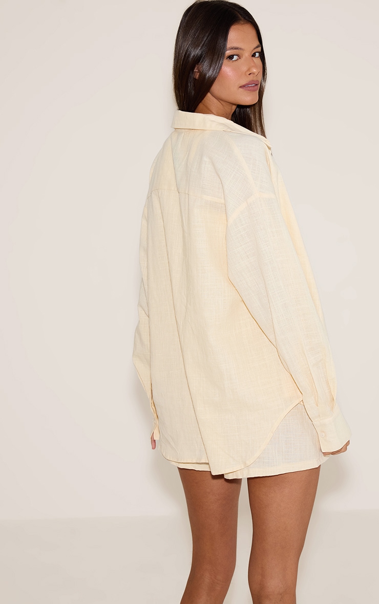  Butter Cream Linen Floaty Shorts image 3