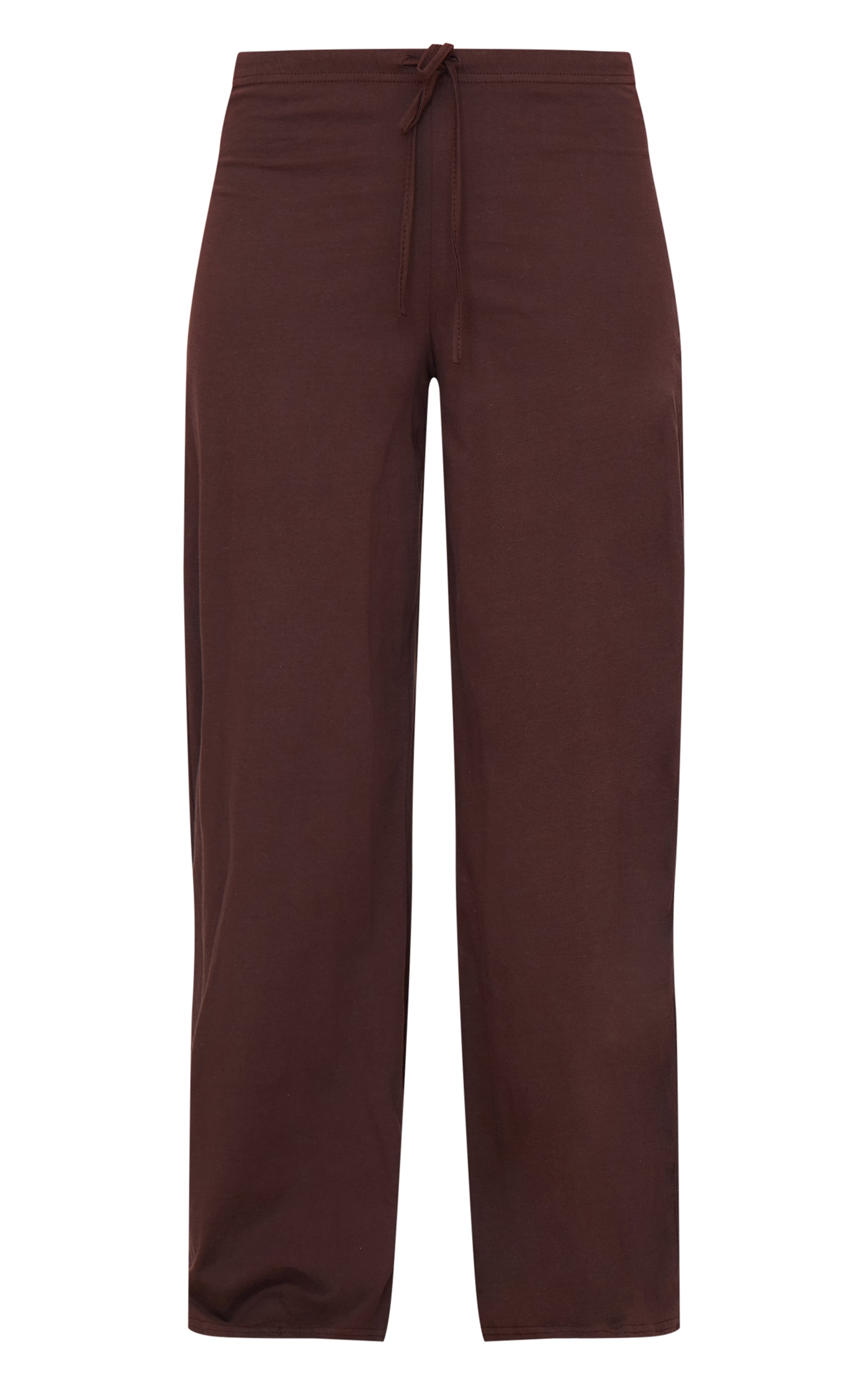 Pantalon droit en coton chocolat image 5