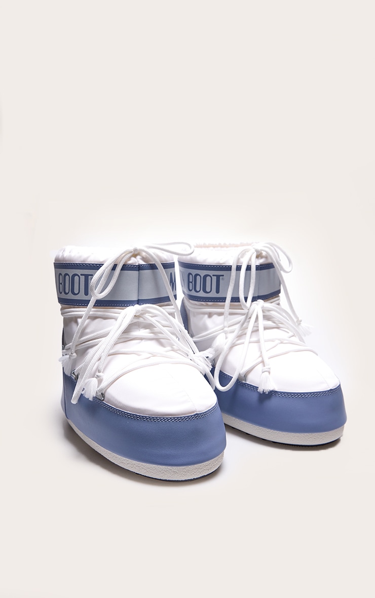 MOON BOOT Grey and White Icon Low image 2