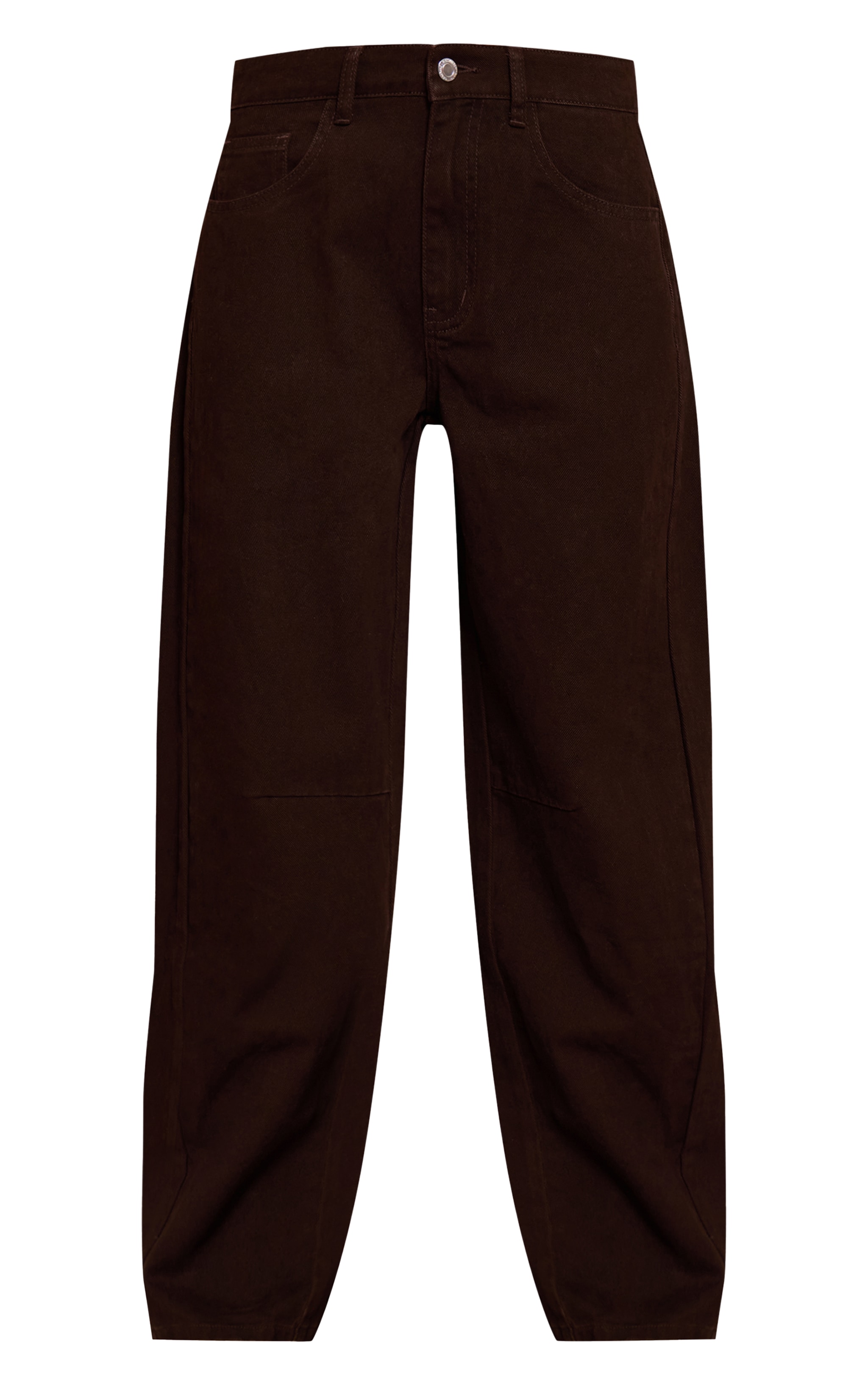 Chocolate Seam Detail Low Rise Barrel Jeans image 5
