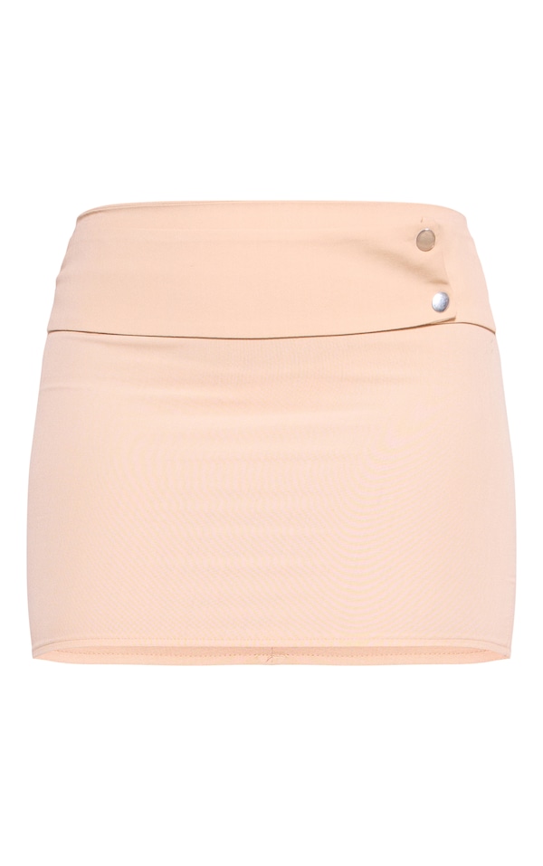 Stone Belt Detail Tailored Mini Skirt