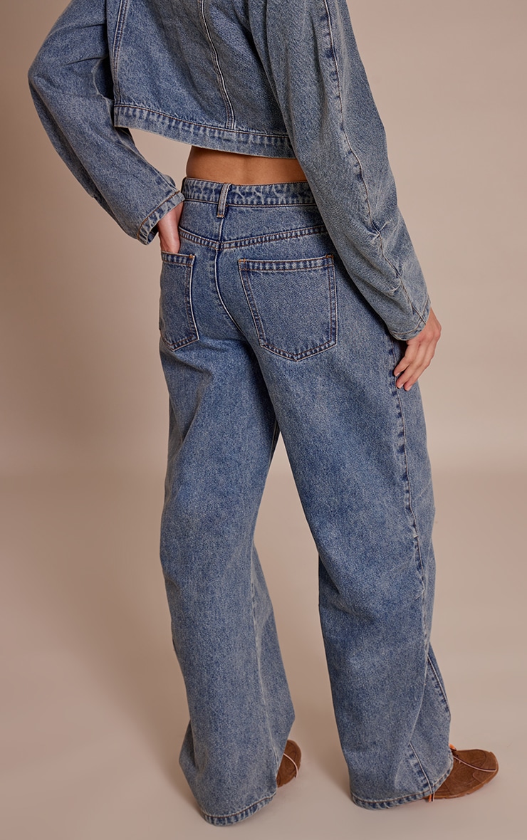 Vintage Seam Detail Mid Rise Barrel Jean image 3