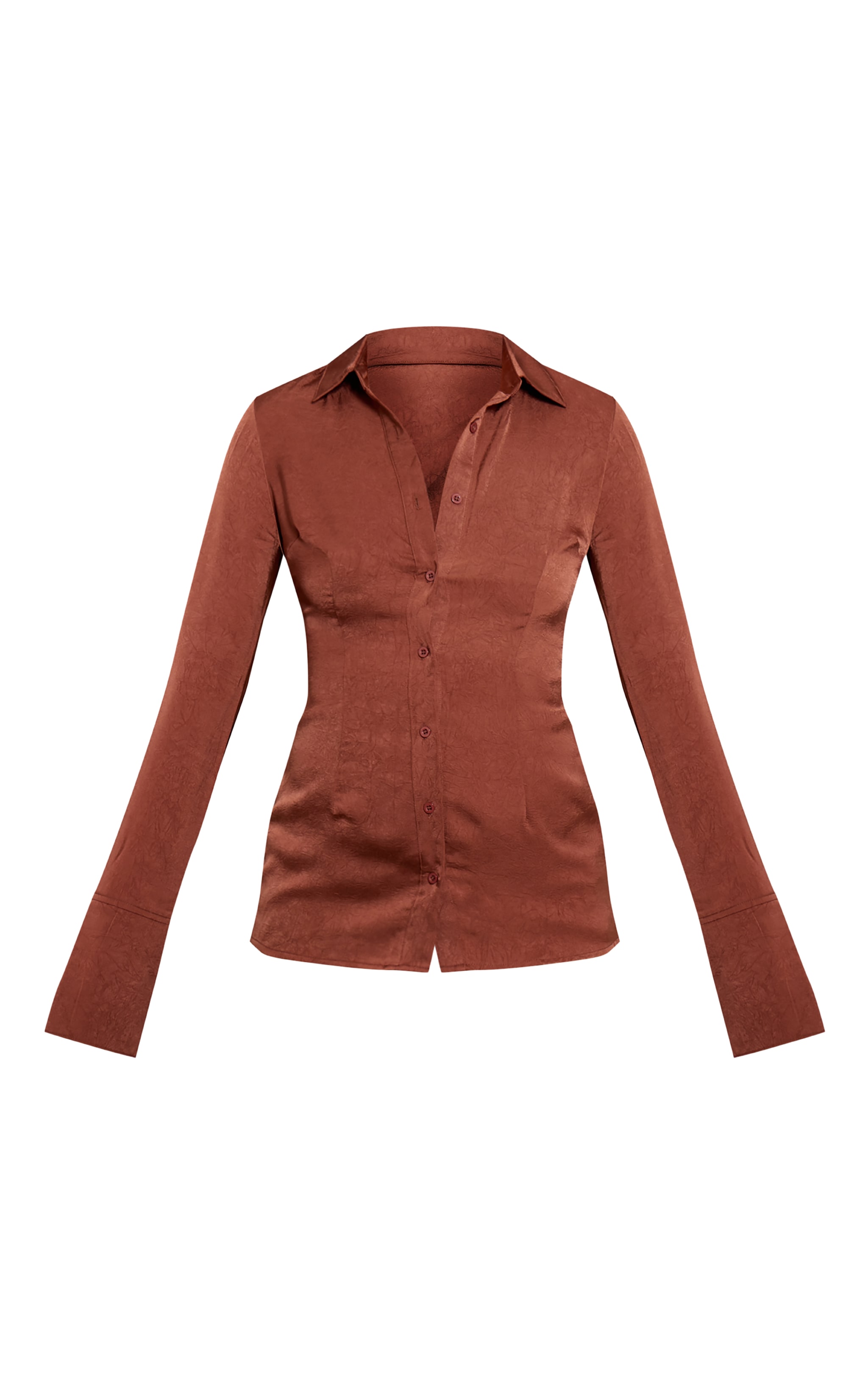 Chocolate Textured Fitted Shirt image 5