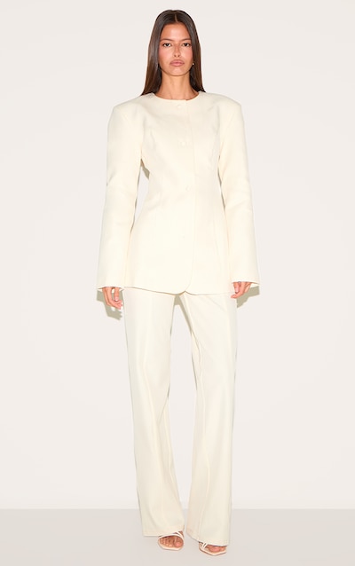 Almond Tailored Wide Leg Pants