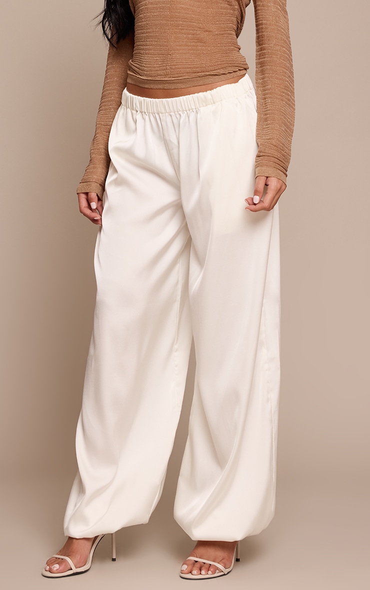 Cream Satin Balloon Pant image 2