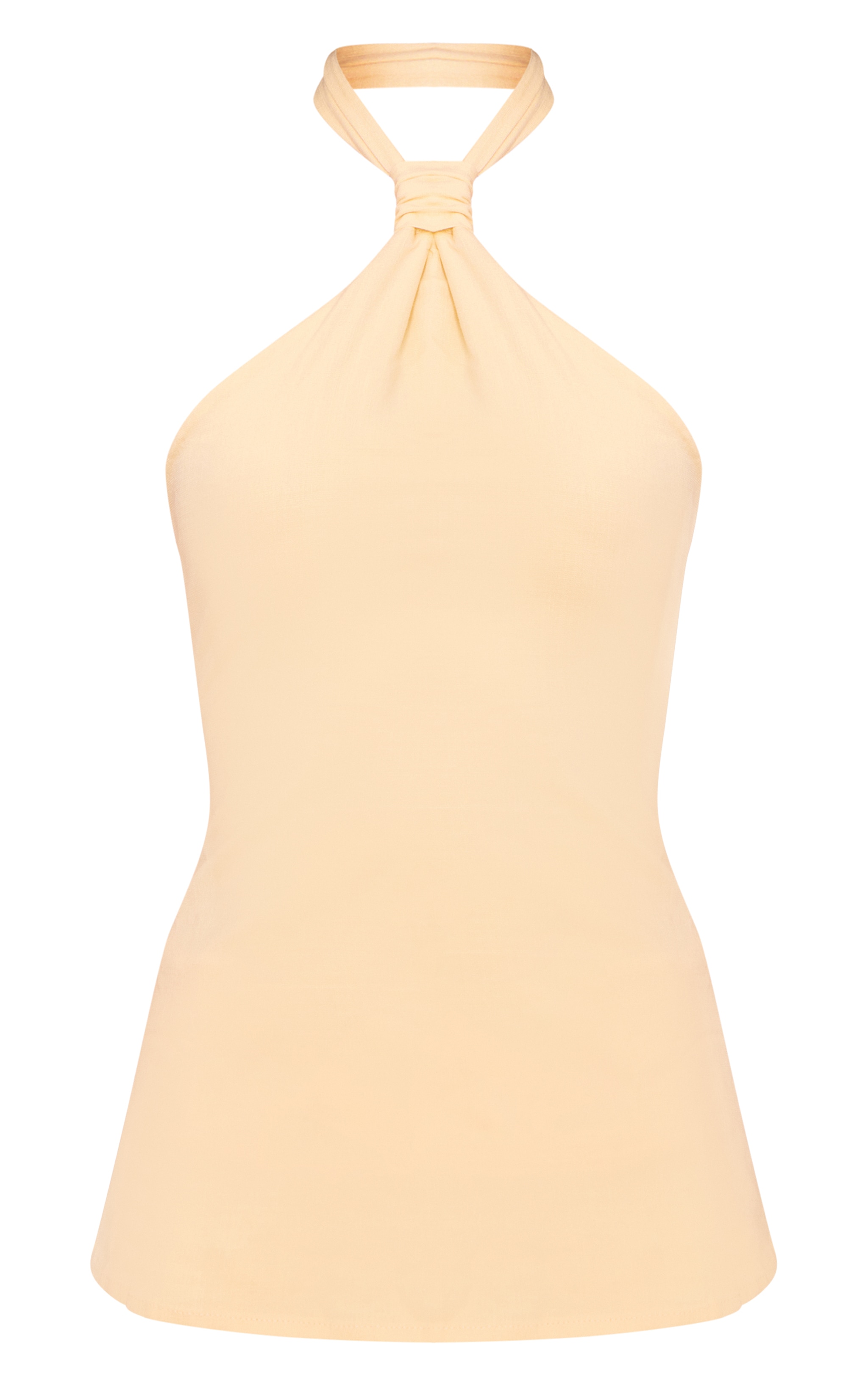 Petite Butter Cream Halterneck Tie Up Top image 5