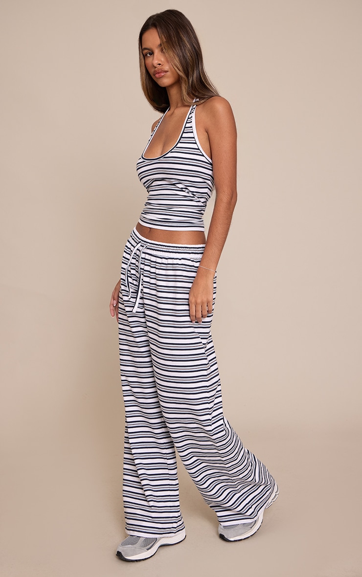 Petite Blue Striped Pants image 2