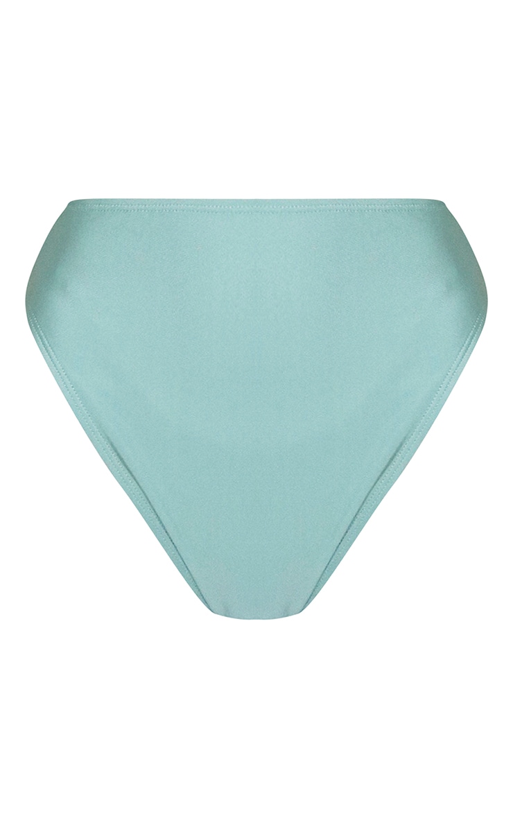 Bas de maillot de bain vert jade échancré taille haute Mix & Match image 6