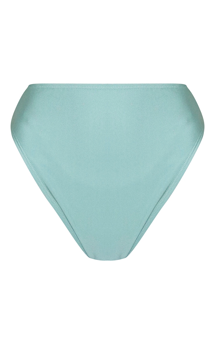 Bas de maillot de bain vert jade échancré taille haute Mix & Match image 6