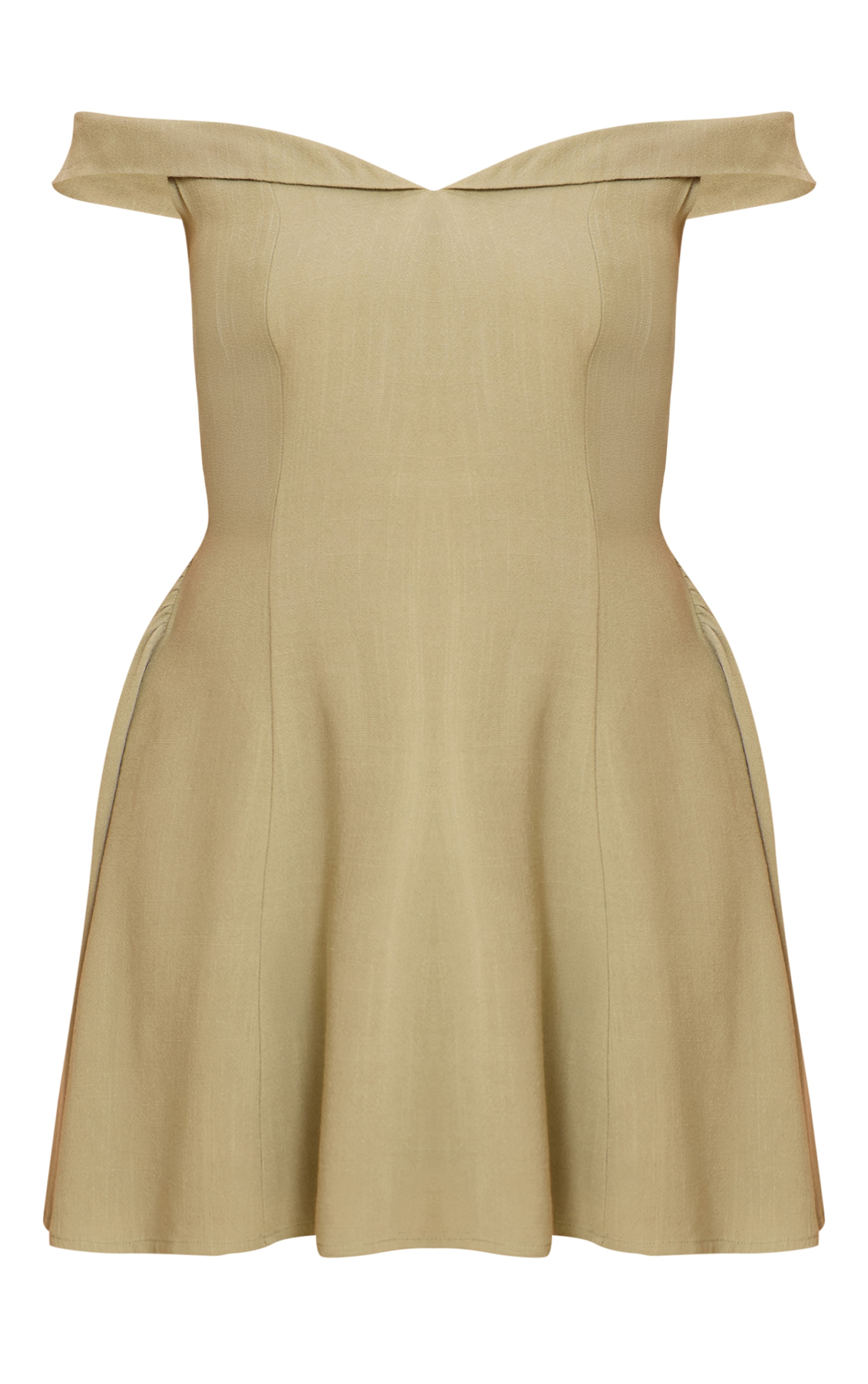 Sage Bardot Shift Dress image 5