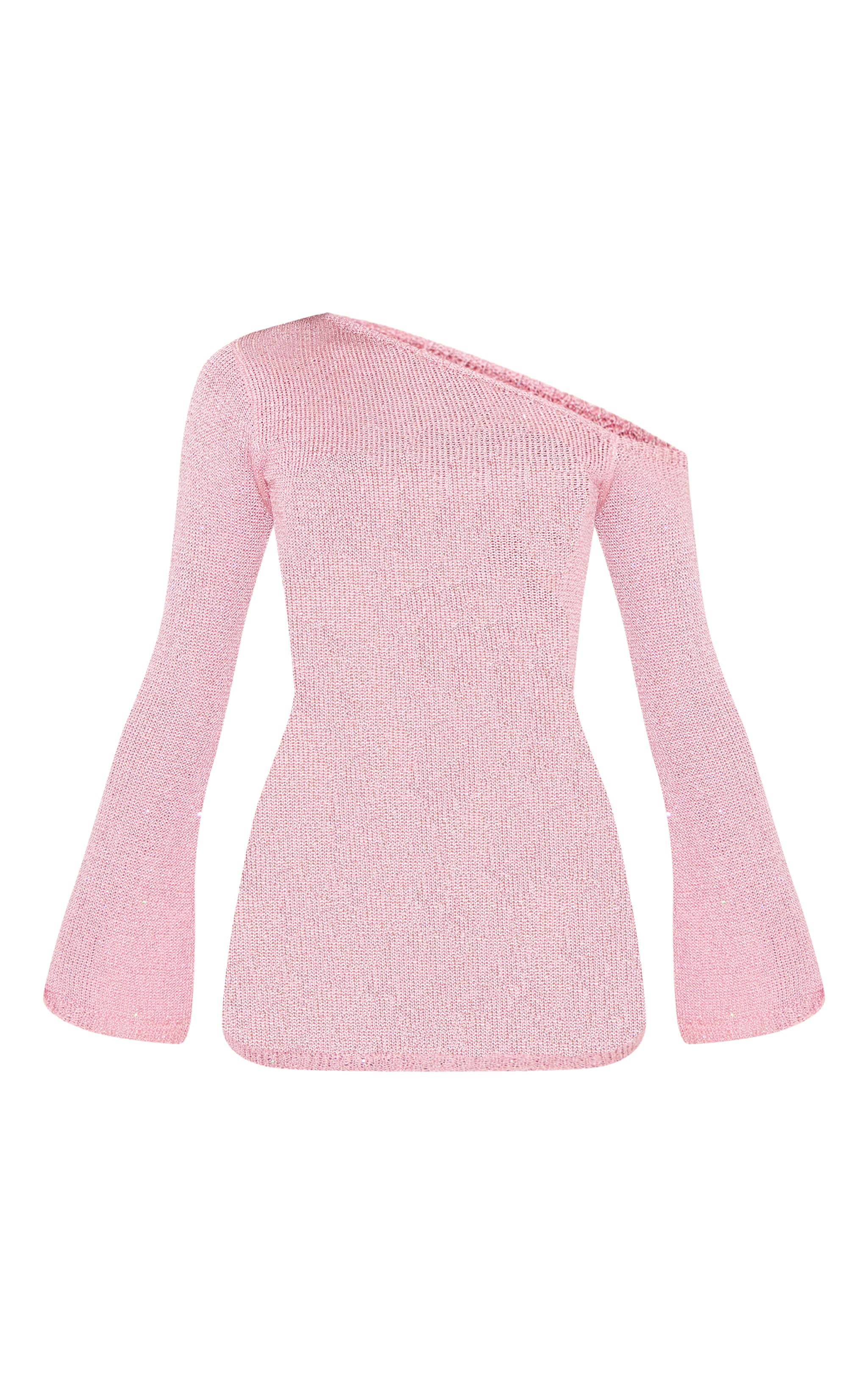 Mini robe rose à col bardot et sequins image 5