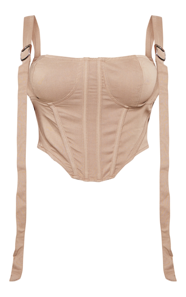 Shape Taupe Woven Strap Detail Corset image 1