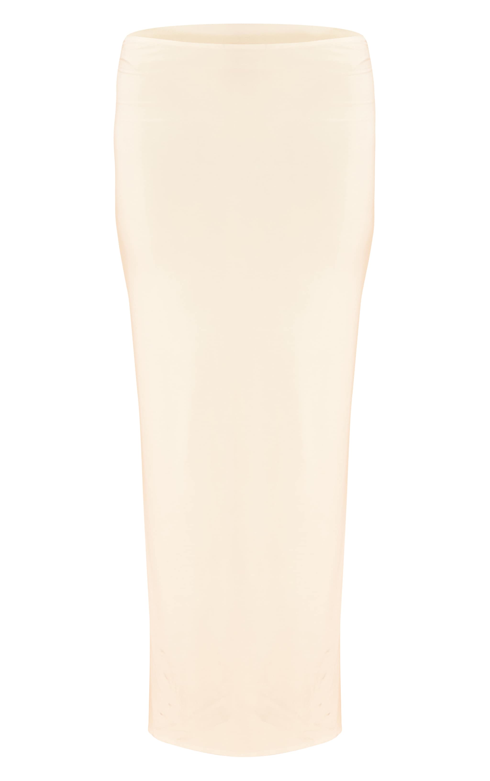 Butter Cream Slinky Low Waist Maxi Skirt image 4