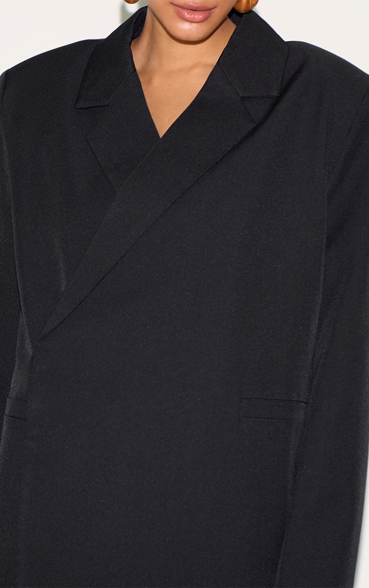 Black Tailored Woven Blazer image 4