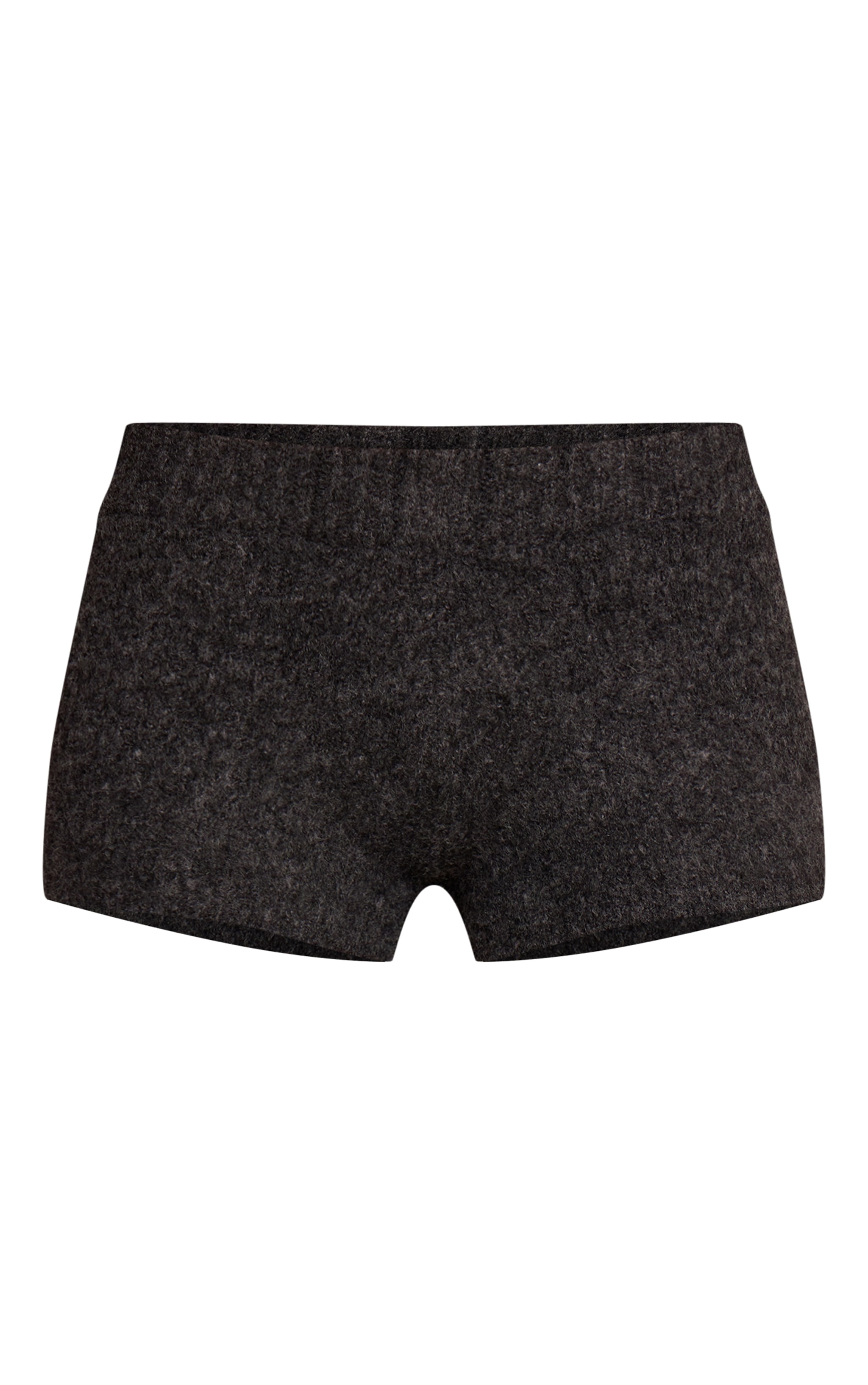 Grey Bushed Knit Shorts image 6