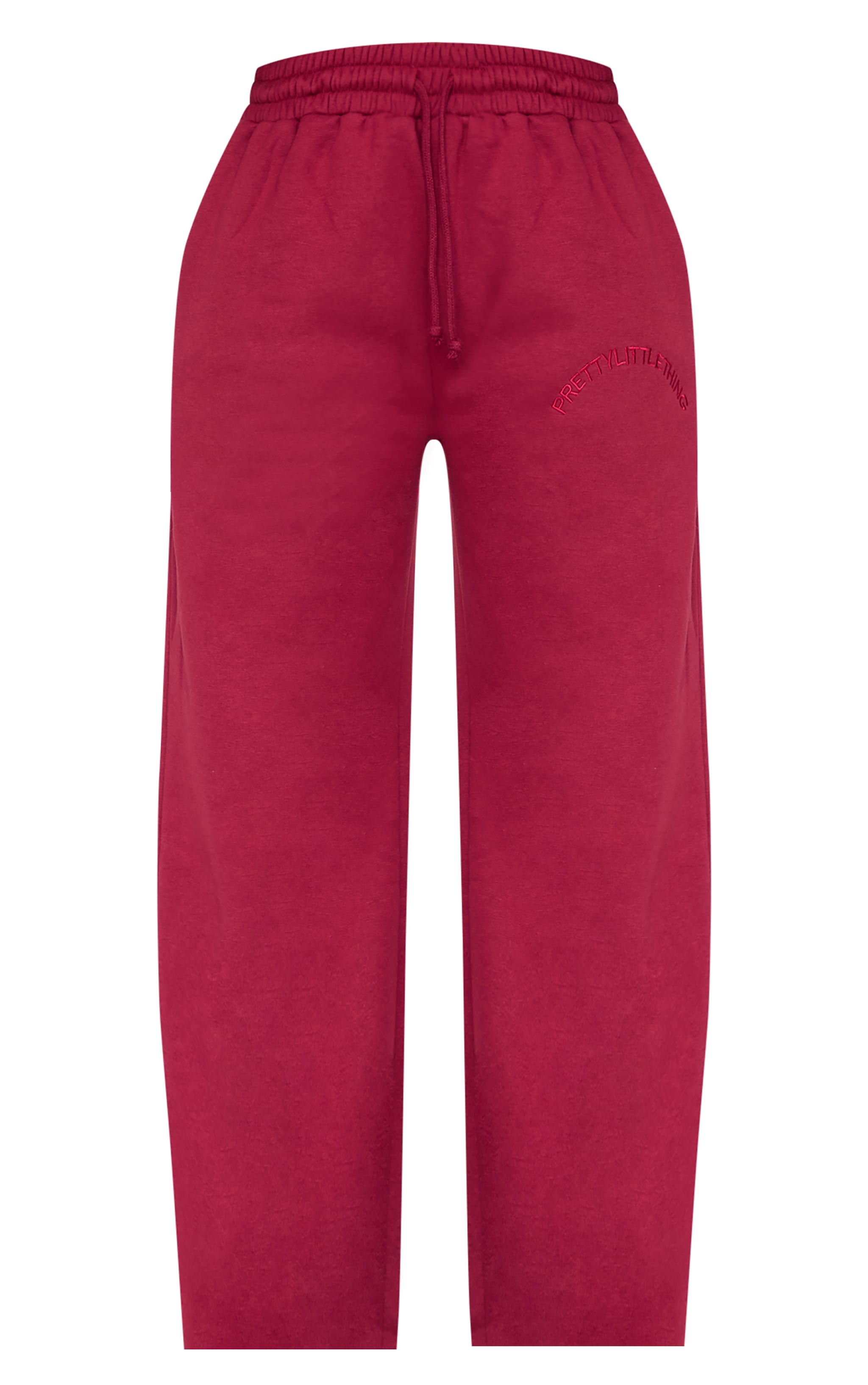 Tall Burgundy Drawstring Wide Leg Sweatpants image 5