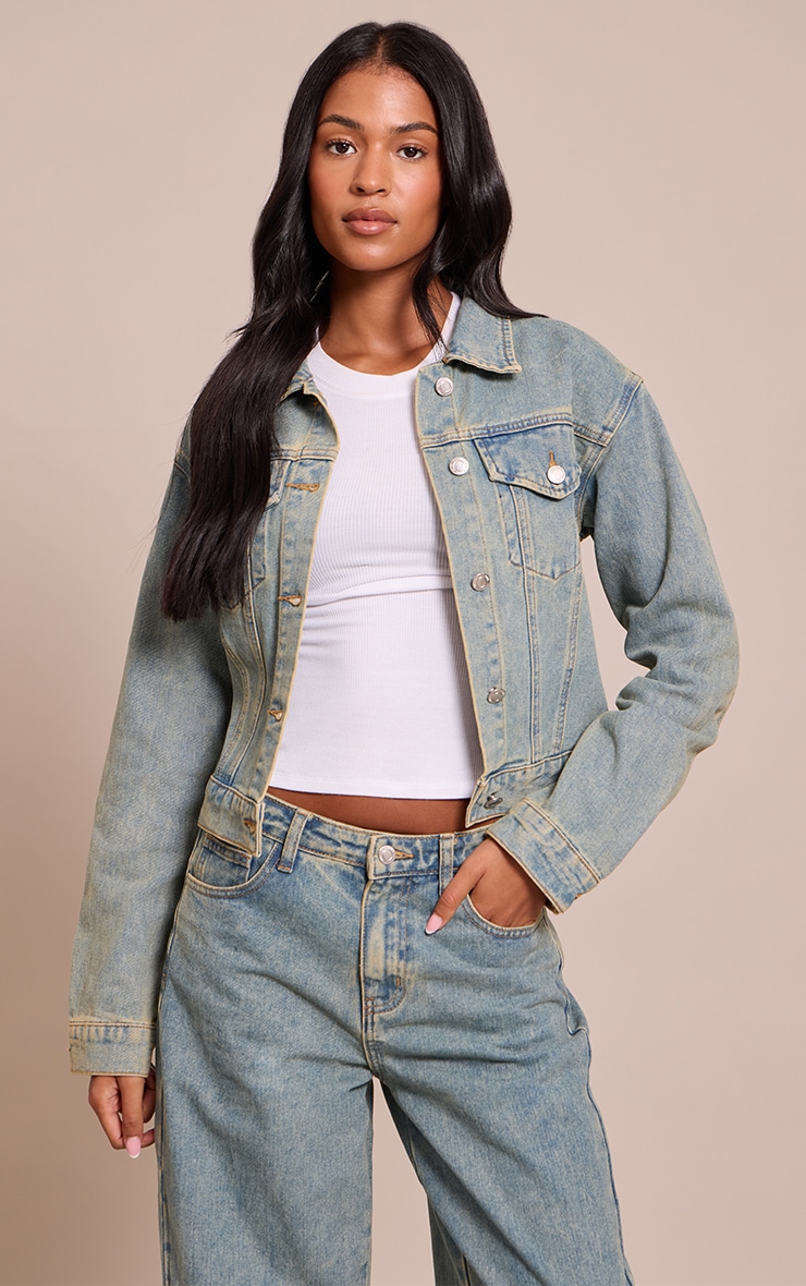Tall Vintage Slim Fit Denim Jacket image 1