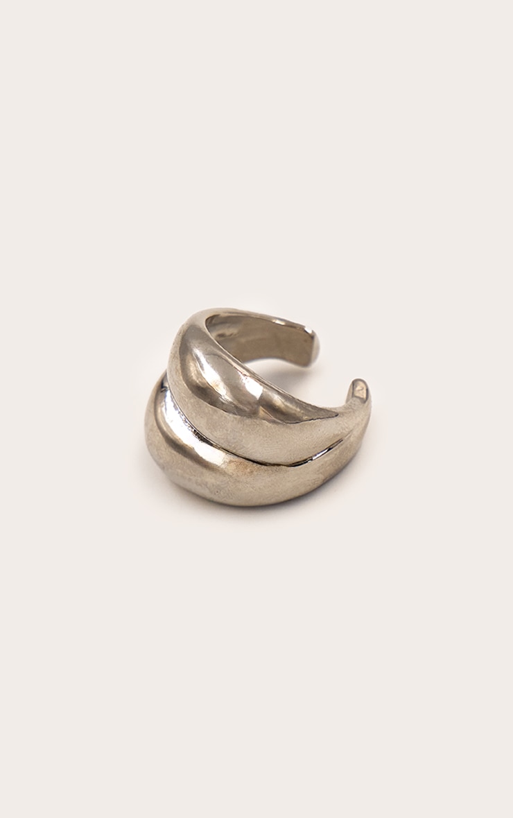 Silver Double Loop Ring image 2
