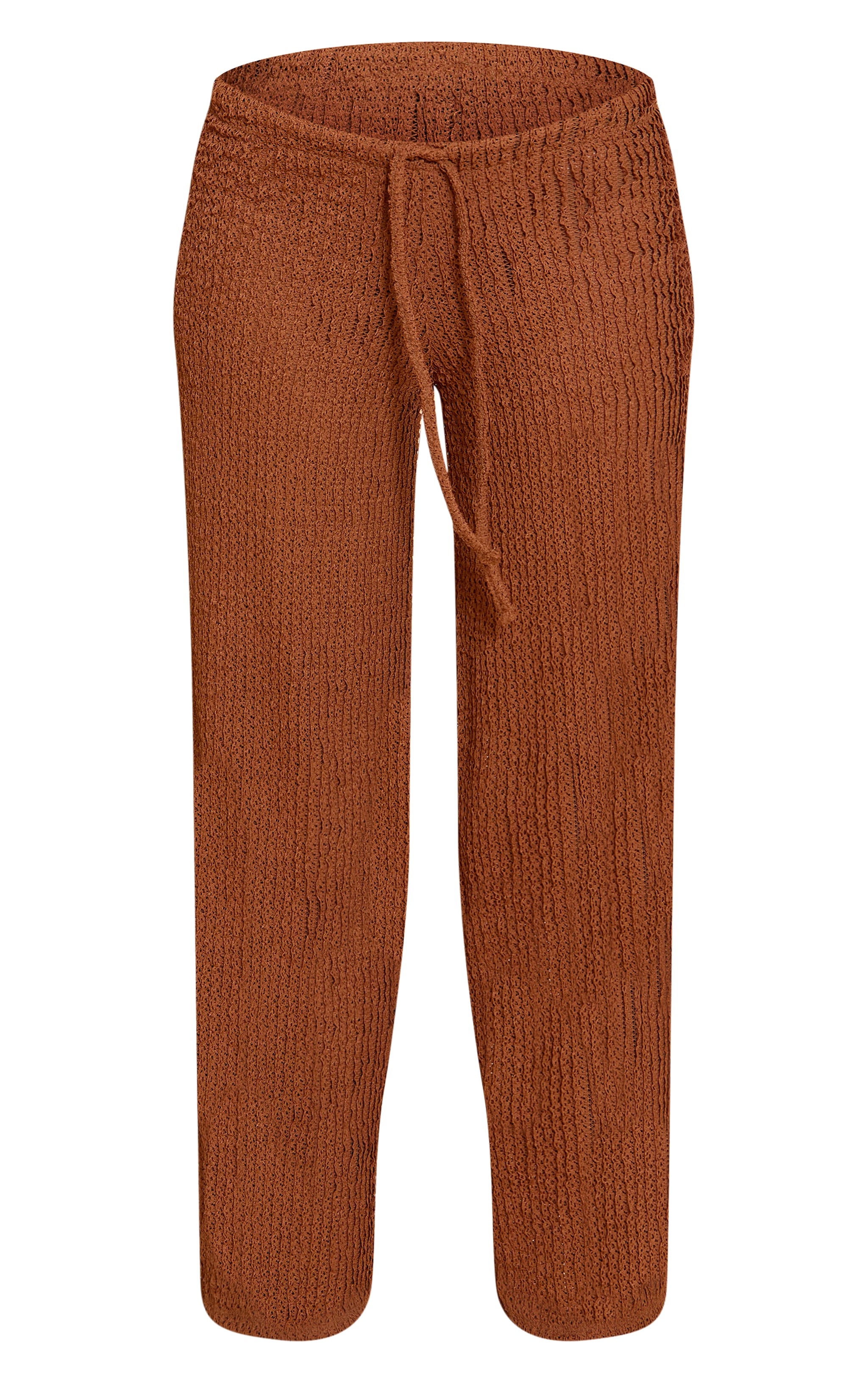 Petite Chocolate Textured Wide Leg Pants image 5