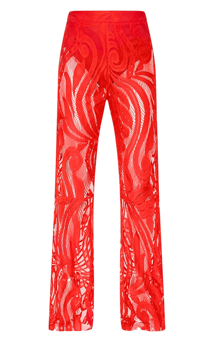 red lace pants