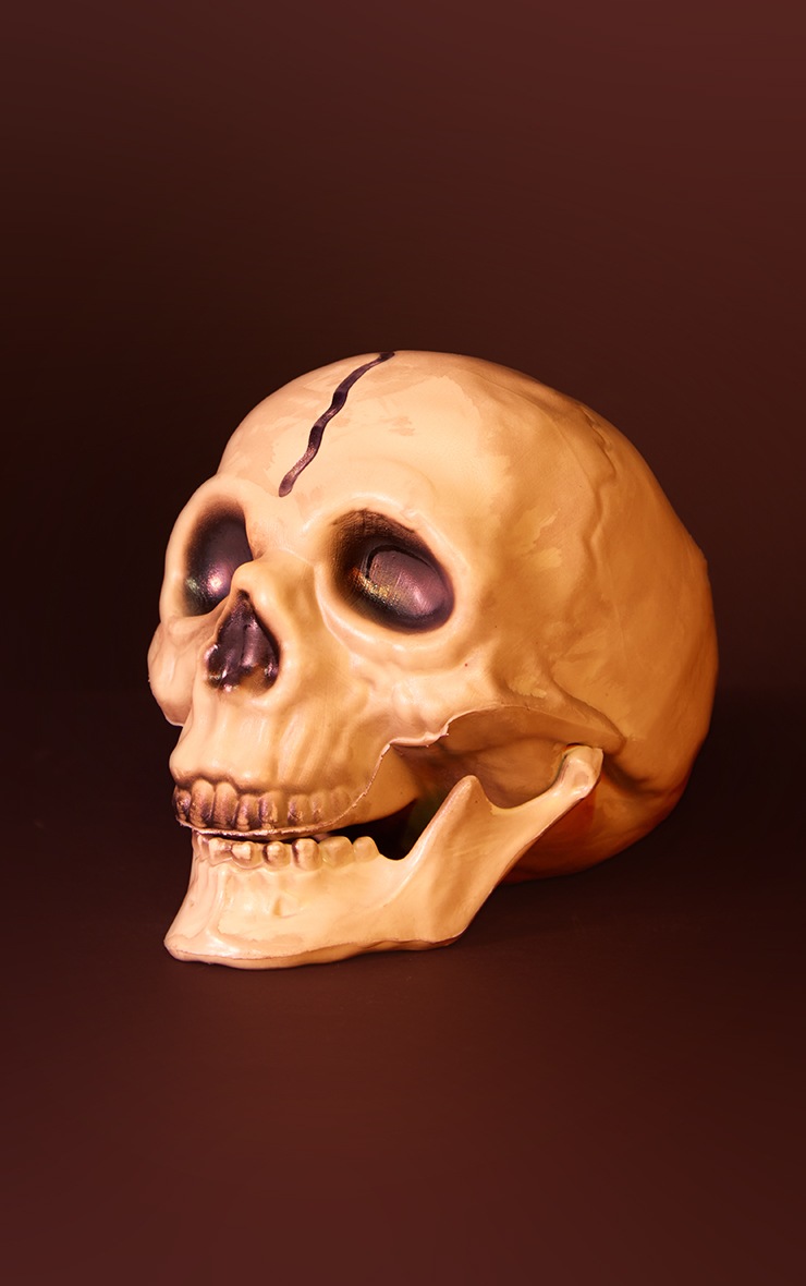 Halloween Skull Decoration with Black Line Detail image 2