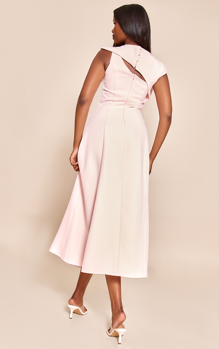 Blush Asymmetric Cut Out Detail Maxi Dress image 2