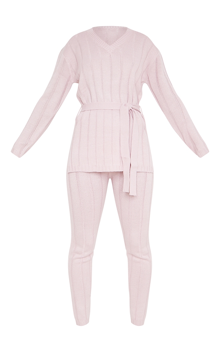 Rose Belted Longline Jumper And Legging Lounge Set image 5