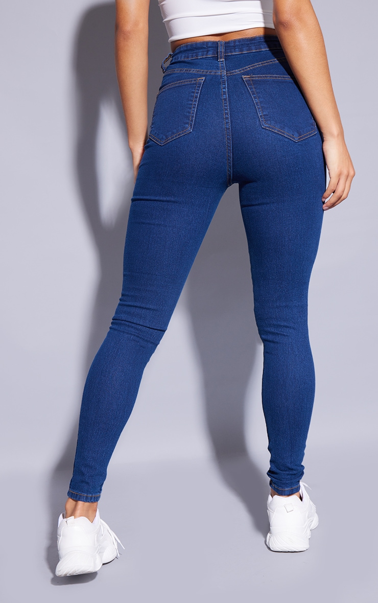 PRETTYLITTLETHING L30 Mid Blue Skinny 5 Pocket Jeans image 3