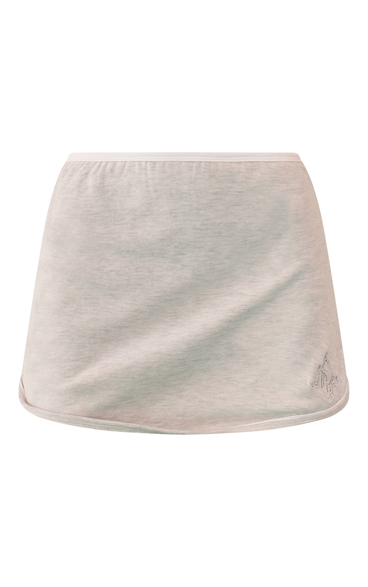 Grey Contrast Piping Jersey Mini Skort image 5