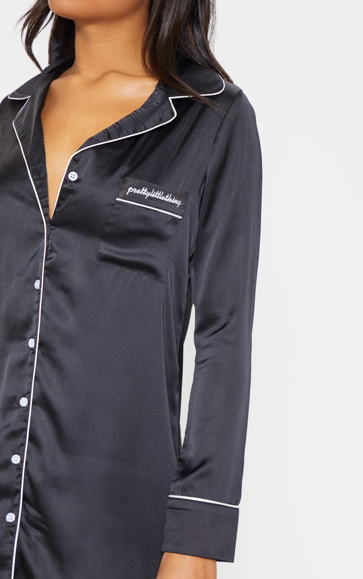 black satin nightshirt
