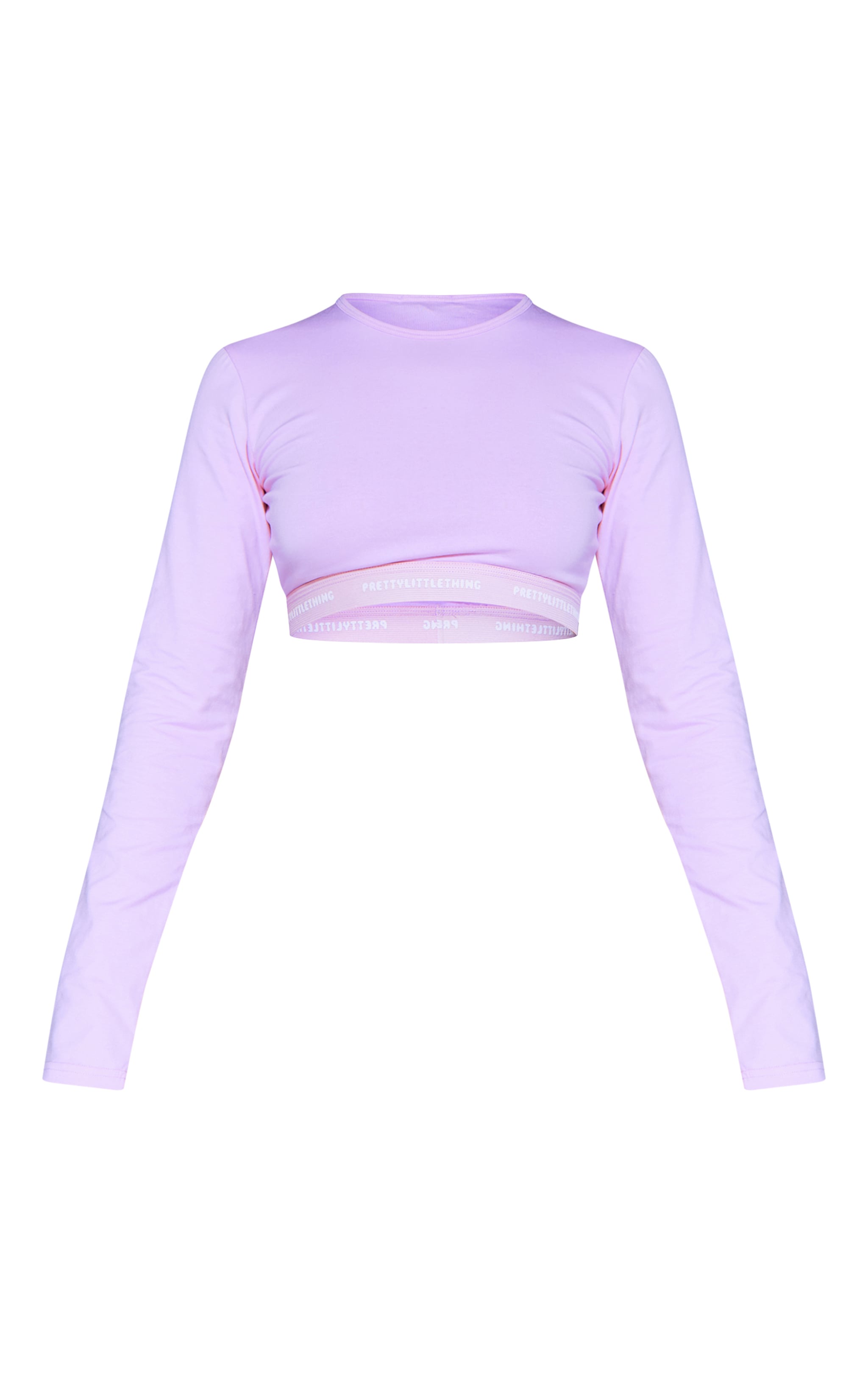 PRETTYLITTLETHING Top de pyjama rose tendre à bande et manches longues image 5