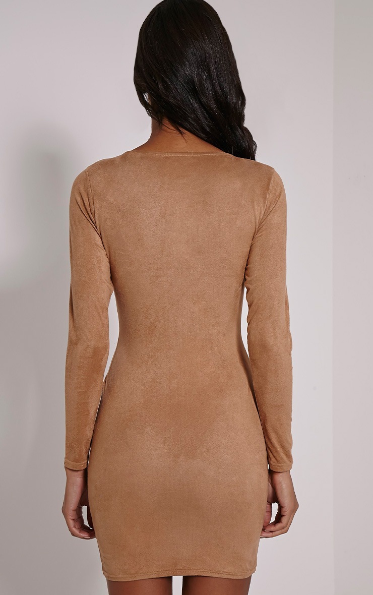 Braelynn Tan Faux Suede Long Sleeve 