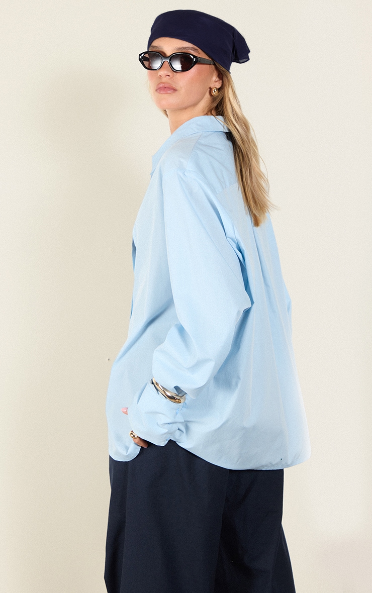 Light Blue Oversized Cuff Shirt image 2