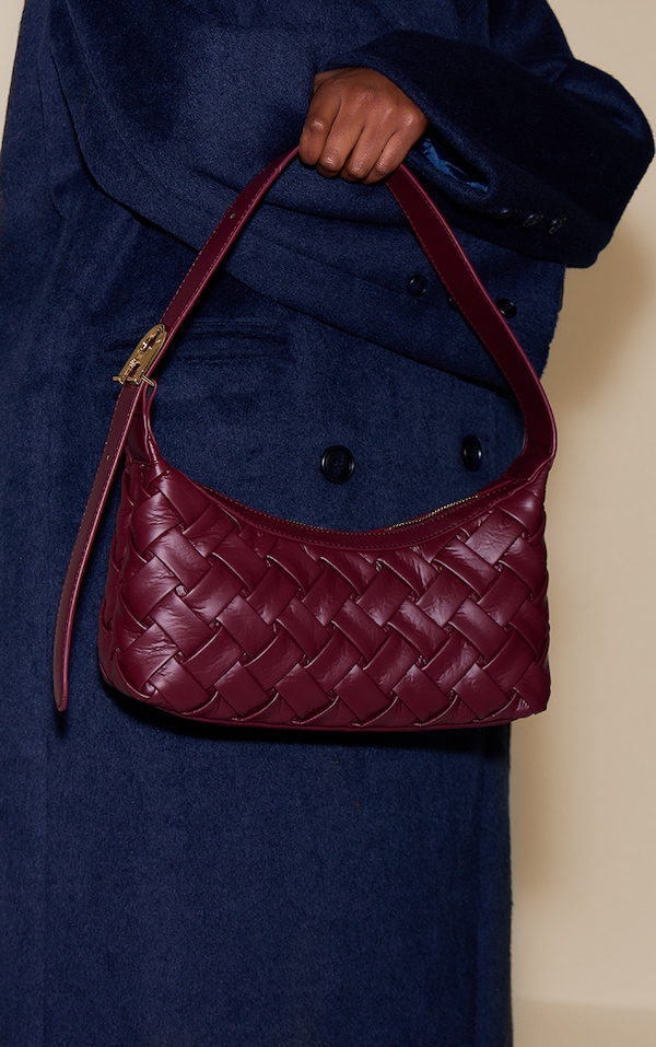 Plum Hand Weave Shoulder Bag