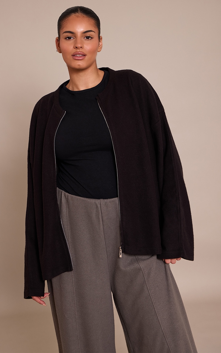 Plus Sweat doux noir à zip image 4