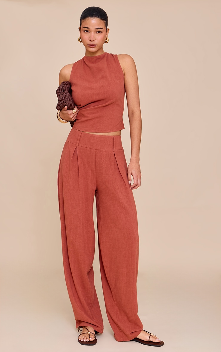 Rust Longline Vest Top image 3