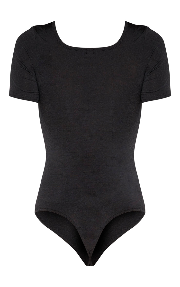Tall Black Square Neck Bodysuit Tall PrettyLittleThing