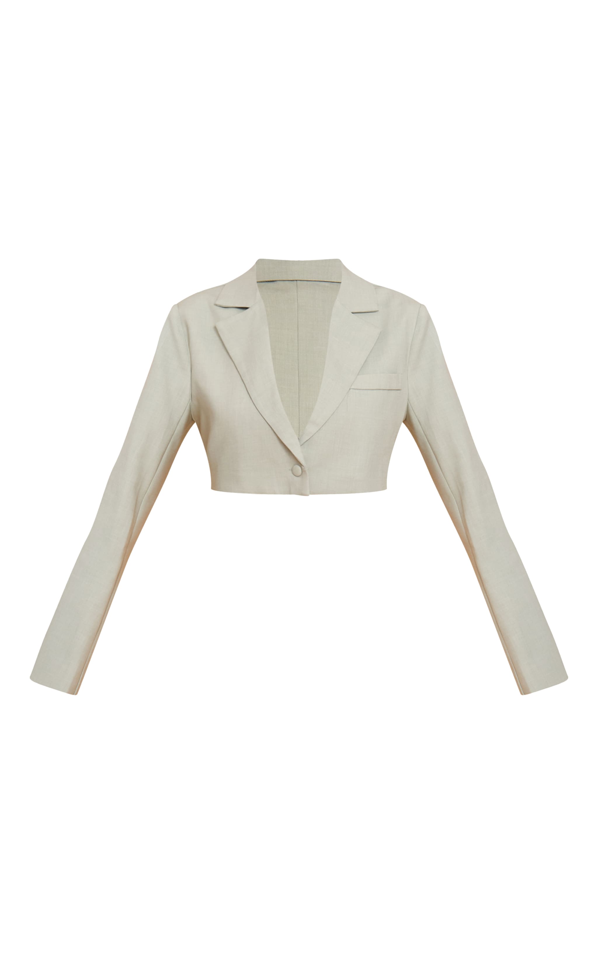 Sage Cropped Structured Boxy Blazer image 5